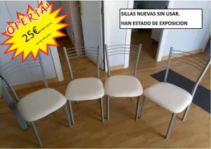 ¡OFERTA! JUEGO DE 4 SILLAS DE COCINA