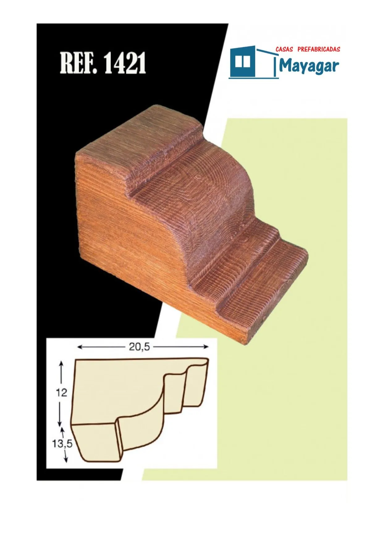 MÉNSULA DE POLIURETANO MEDIDAS 13.5CM DE ANCHO X 20.5CM DE LARGO X 12CM DE ALTO REF.1421 - Imagen 10