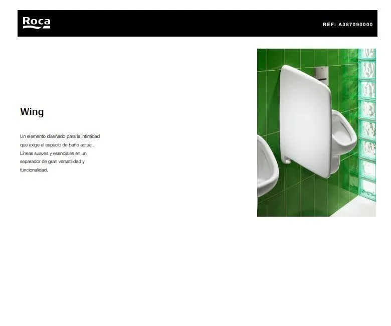 SEPARADOR PARA URINARIO WING - Imagen 2