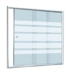 MAMPARA DE BAÑERA 3 PUERTAS FRONTAL CORREDERA DETROIT 160CM CROMO