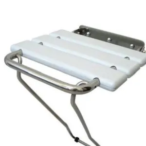 ASIENTO DUCHA CON PATA INOX BRILLO