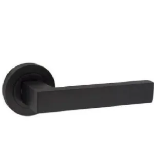 JUEGO DE MANILLA ROSETAS ALUMINIO NEGRO MODELO PENZA