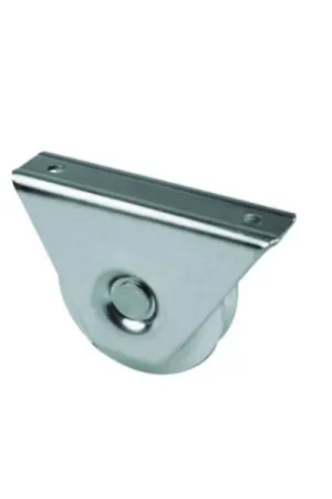RUEDA PUERTA CORREDERA 80MM. SOPORTE SOBREPONER PARA PERFIL U 20 MM