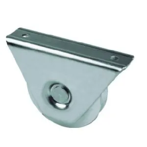 RUEDA PUERTA CORREDERA 80MM. SOPORTE SOBREPONER PARA PERFIL U 16 MM