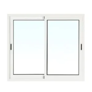 VENTANA ALUMINIO BLANCA CORREDERA 80 X 80 CM