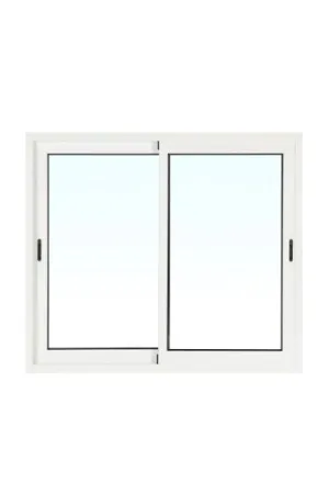 VENTANA ALUMINIO BLANCA CORREDERA 100 X 120 CM
