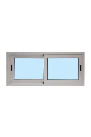 VENTANA ALUMINIO BLANCA CORREDERA 100 X 45 CM