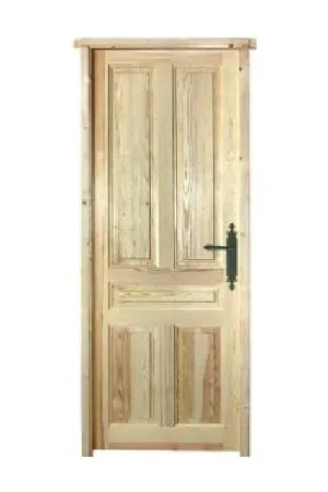 PUERTA INTERIOR EN BLOCK MACIZA PINO 5 PAÑOS (82,5 CM)