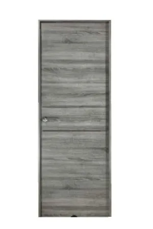 PUERTA INTERIOR EN BLOCK MELAMINA GRIS T LISA CIEGA (62,5 CM)