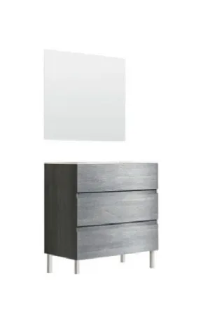 MUEBLE DE BAÑO INDO 80CM ROBLE AZUL