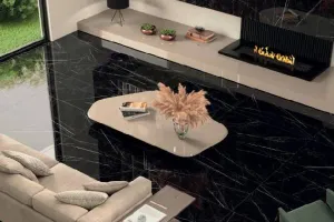 SUELO PORCELÁNICO 59X119CM ESSENZIAL NEGRO PULIDO