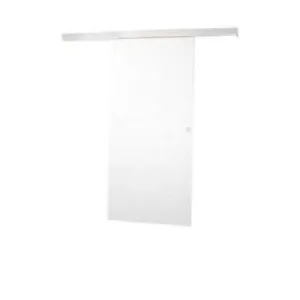 KIT RAIL + EMBELLECEDOR PUERTA CORREDERA LACADO BLANCO VT4