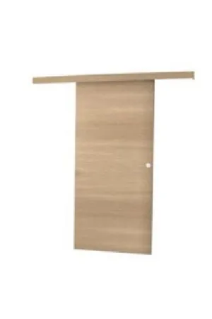 KIT RAIL + EMBELLECEDOR PUERTA CORREDERA ACABADO MELAMINA ROBLE