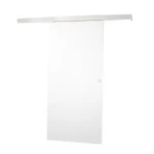 KIT RAIL + EMBELLECEDOR PUERTA CORREDERA LACADO BLANCO VT6
