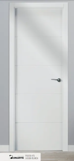 PUERTA INTERIOR EN BLOCK VT5 LACADA BLANCA (72,5 CM)