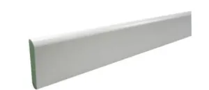 PACK 5 RODAPIES DM MELAMINA BLANCO 2200 X 90 X 15 MM