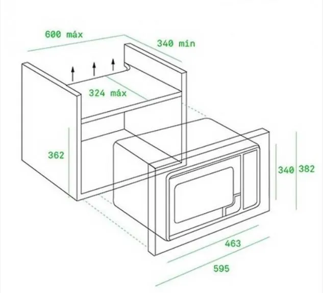 MICROONDAS TEKA +GRILL MWE 225 FI WISH. CRISTAL NEGRO - Imagen 2