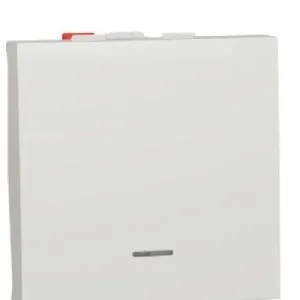 PULSADOR LUMINOSO ANCHO SERIE NEW UNICA BLANCO