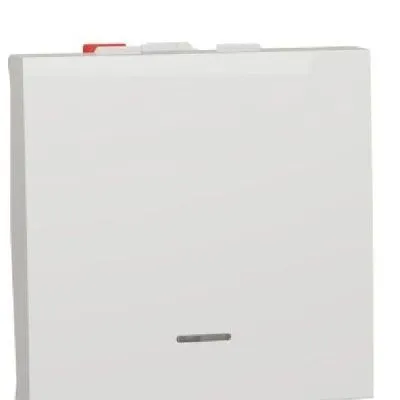 PULSADOR LUMINOSO ANCHO SERIE NEW UNICA BLANCO