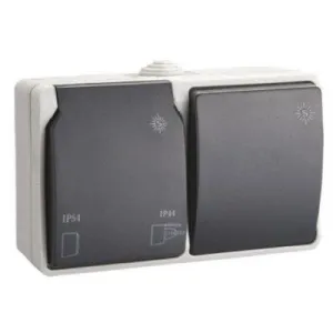 SCHUKO + CONMUTADOR SUPERFICIE IP54