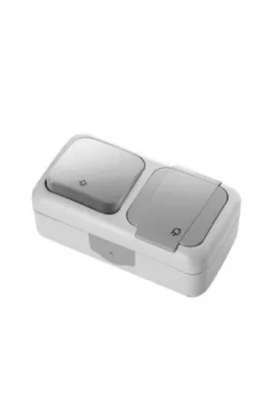 SCHUKO+INTERRUP SERIE BJC AQ54 COLOR GRIS IP54