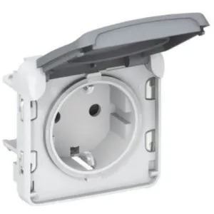 SCHUKO SERIE PLEXO COMPONIBLE GRIS IP55