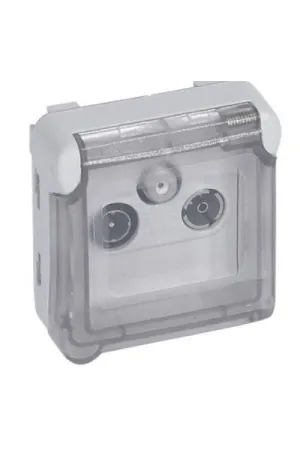 TOMA TV-SAT SERIE PLEXO COMPONIBLE GRIS IP55