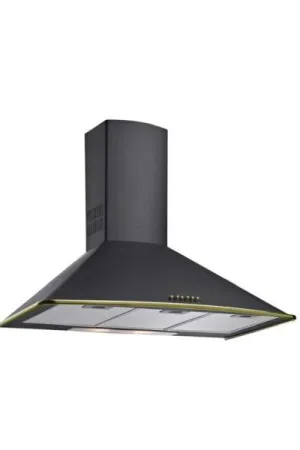 CAMPANA TEKA DECORATIVA PIRAMIDAL RÚSTICA 975. NEGRO 90cm