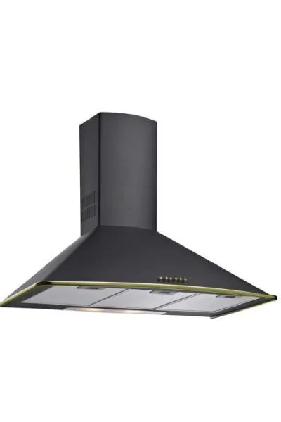 CAMPANA TEKA DECORATIVA PIRAMIDAL RÚSTICA 975. NEGRO 90cm