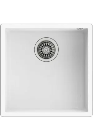 FREGADERO BAJO ENCIMERA SQUARE 40.40 TEGRANITE+ BLANCO 44x44cm