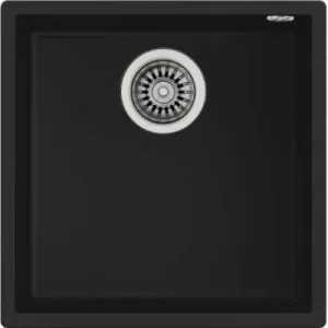 FREGADERO BAJO ENCIMERA SQUARE 40.40 TEGRANITE+ NEGRO 44x44cm