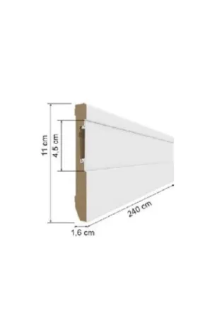 ZOCALO MDF ESTILO COLOR 701 BLANCO 2400X110 MM