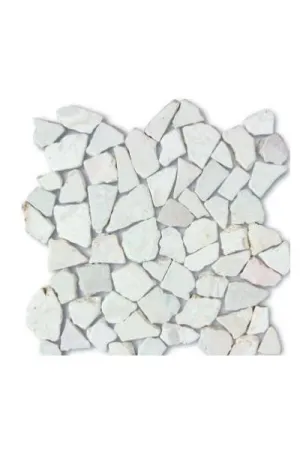MOSAICO PIEDRA NATURAL 30X30 CM. GALET LISA MARFIL