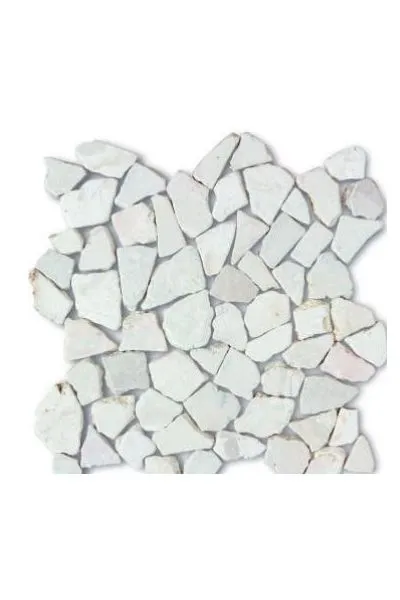 MOSAICO PIEDRA NATURAL 30X30 CM. GALET LISA MARFIL