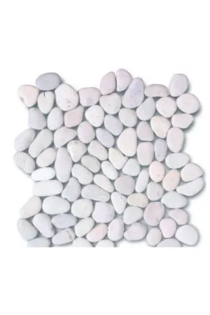 MOSAICO PIEDRA NATURAL 30X30 CM. GALET BLANCO