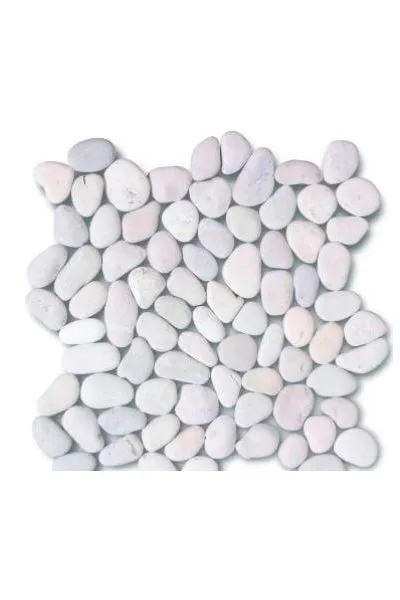 MOSAICO PIEDRA NATURAL 30X30 CM. GALET BLANCO