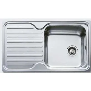 FREGADERO ENCASTRADO CLASSIC 1C 1E C/ORIFICIO IZQUIERDA. INOXIDABLE 50x86cm