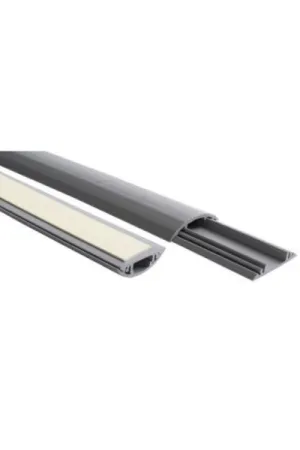 CANALETA ADHESIVA SEMICIRCULAR GRIS 9X60MM 2M