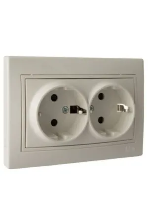 SCHUKO DOBLE SERIE EUROPA BLANCO