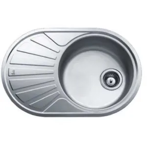 FREGADERO ENCASTRADO DR 77 1C 1E. ACERO INOXIDABLE 50x77cm
