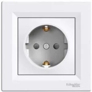 SCHUKO CON PROTECCIÓN MONOBLOCK SERIE ASFORA BLANCO