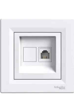 TOMA TELÉFONO MONOBLOCK SERIE ASFORA BLANCO