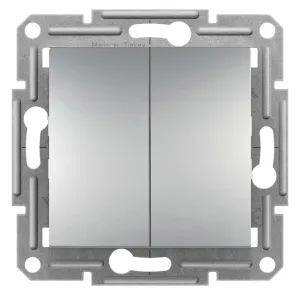 CONMUTADOR DOBLE SERIE ASFORA ALUMINIO