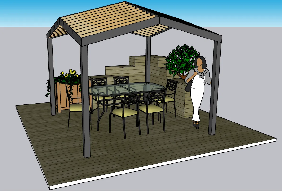 PERGOLA DE MADERA MOD. 11