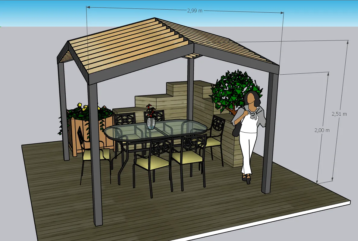 PERGOLA DE MADERA MOD. 11 - Imagen 2