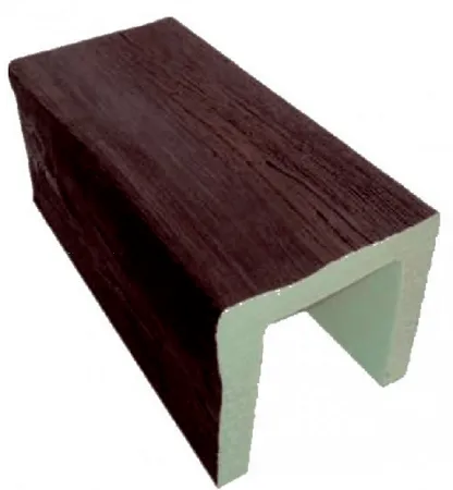 VIGA RÚSTICA CUADRADA IMITACION MADERA DE POLIURETANO 15CM DE ANCHO X 15CM DE ALTO X 2M DE LARGO REF.2902