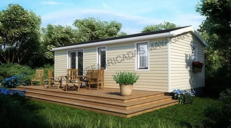 MOBIL HOME SANDWICH MODELO VINYL SIDING CREMA