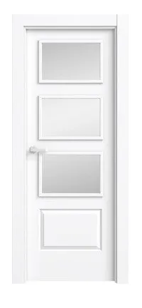 PUERTA INTERIOR EN BLOCK LOLA LACADA BLANCA VIDRIADA (72,5 CM)