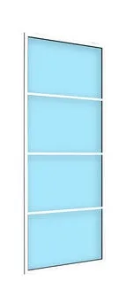 PUERTA CORREDERA ATELIER ALUMINIO 4 PAÑOS BLANCA (85x208 CM) - Imagen 2