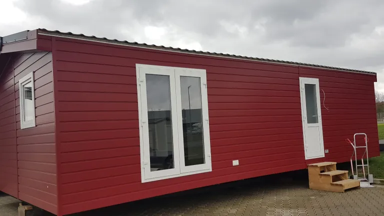 MOBIL HOMES DE MADERA VINYPLUS ROUND ROJO OSCURO